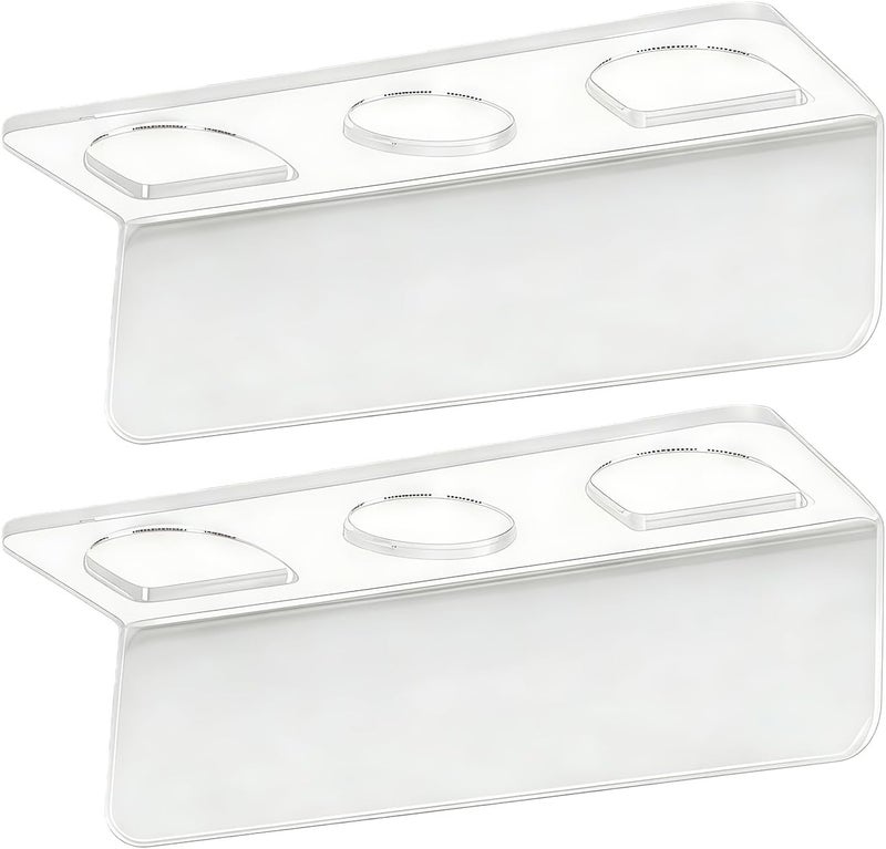 of 2 Space Saving Organizers for Bathroom with Multiple Layer Design to Hold Shampoo Soap and Toiletries Efficiently Modern - Image 1