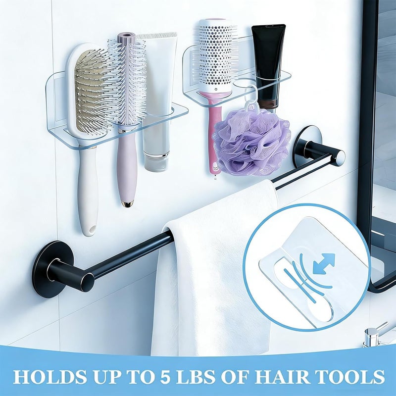 of 2 Space Saving Organizers for Bathroom with Multiple Layer Design to Hold Shampoo Soap and Toiletries Efficiently Modern - Image 4