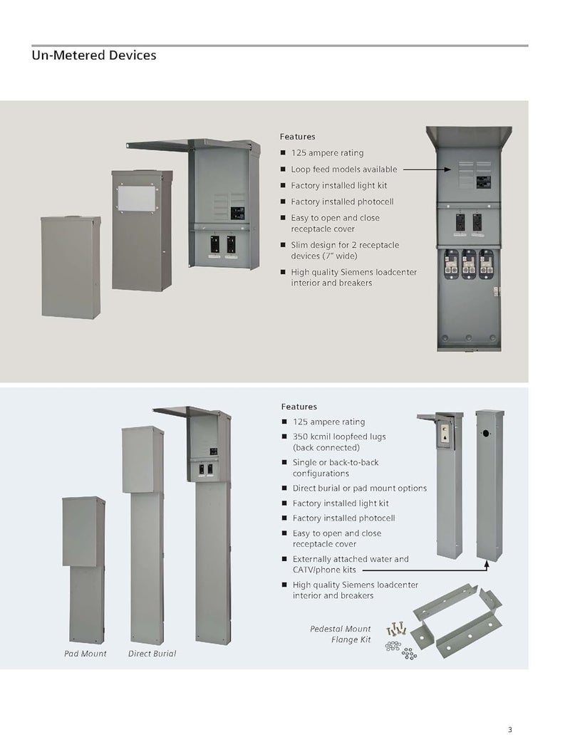 Siemens TL137US Talon Temporary Power Outlet Panel by with a 20 30 and 50Amp Receptacle Installed Unmetered - Image 5