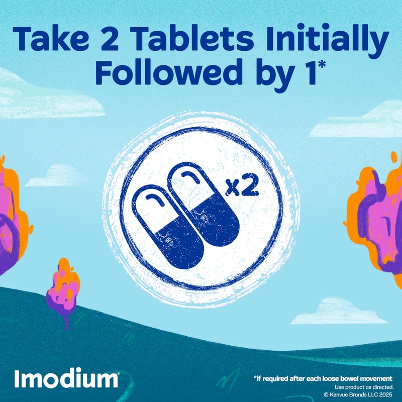 Imodium A-D Diarrhea Relief Caplets with Loperamide HCl, Anti-Diarrheal Medicine to Help Control Symptoms of Diarrhea Due to Acute & Traveler's Diarrhea, HSA/FSA Eligible, 6 ct - Image 5