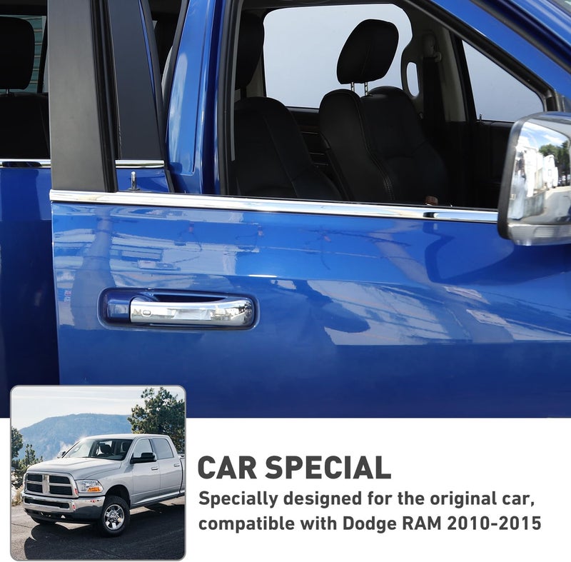 HTHE Polished Stainless Steel Chrome Window Sill Trims for Dodge RAM 1500 2500 3500 (2010-2017) - 4Pcs Set - Image 4