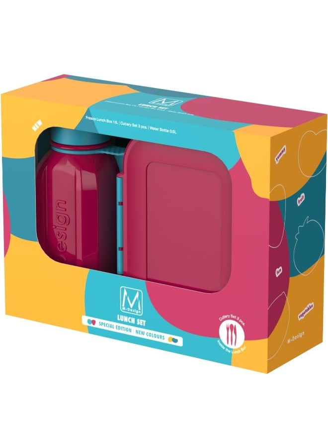 m-design Fuchsia/Teal Lunch Set - 1.1 L - Image 3