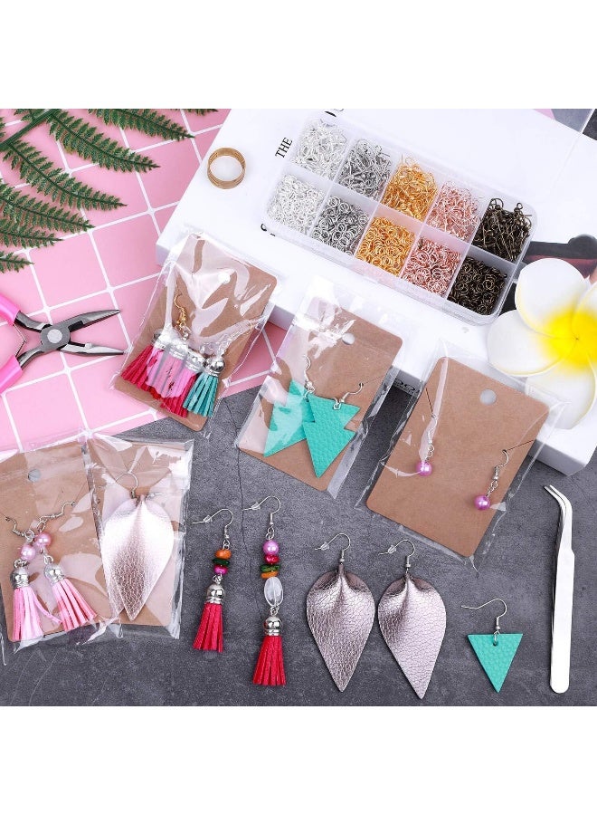 Audab Earring Hooks, Audab 1400pcs Making Kit with 200pcs Ear Ring 1000pcs Jump Rings, Backs and Jewelry Pliers for Supplies Findings - Image 2