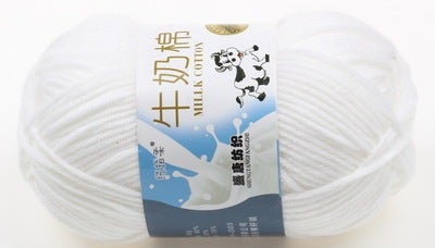 Five-strand Milk Cotton Wool Milk Cotton Special Price Hand-woven Medium-thick 5-strand Baby Wool Baby Wool Doll Line 19 Pure White 