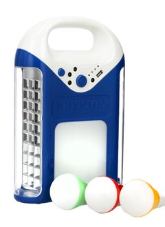 KRYPTON Rechargeable 3 Side Emergency Lantern, KNE5174 - 20 Hours Working Time, Power Bank Function, Charge Through Solar Panel,  - Image 1