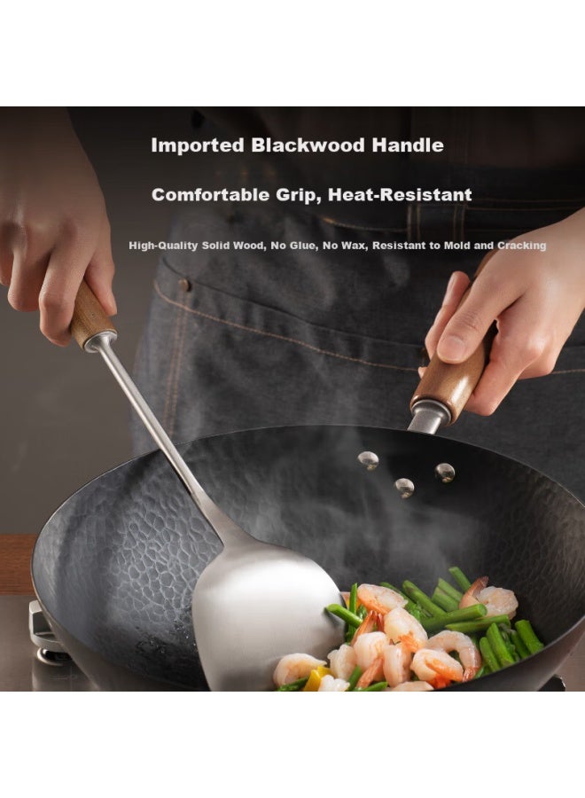 Supor Wutong Wood And 316l Stainless Steel High-temperature Resistant Cooking Spoon Large Iron Wok Soup Ladle - Image 1