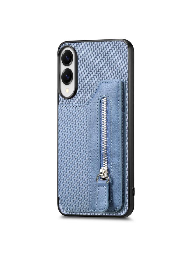S-TOP Case For Samsung Galaxy S25 Edge 5G Carbon Fiber Horizontal Flip Zipper Wallet Phone Case - Image 2