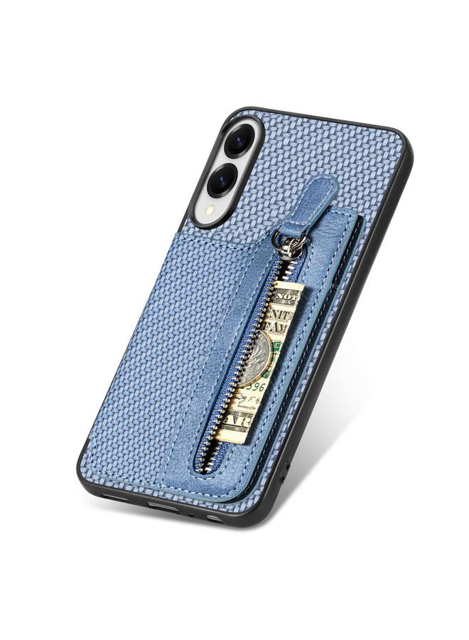 S-TOP Case For Samsung Galaxy S25 Edge 5G Carbon Fiber Horizontal Flip Zipper Wallet Phone Case - Image 5