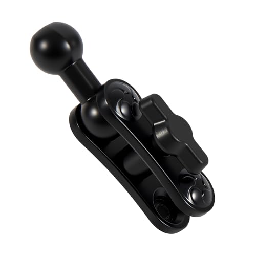 Cadbibe Aluminum 17mm/0.67" Ball Mount Extension Adapter, 360° Rotation Extension Rod for Car Phone Holder, Compatible with GPS Mount, 2.12 Inch Double Socket Arm with 1.69 Inch Ball Adapter, Black - Image 1