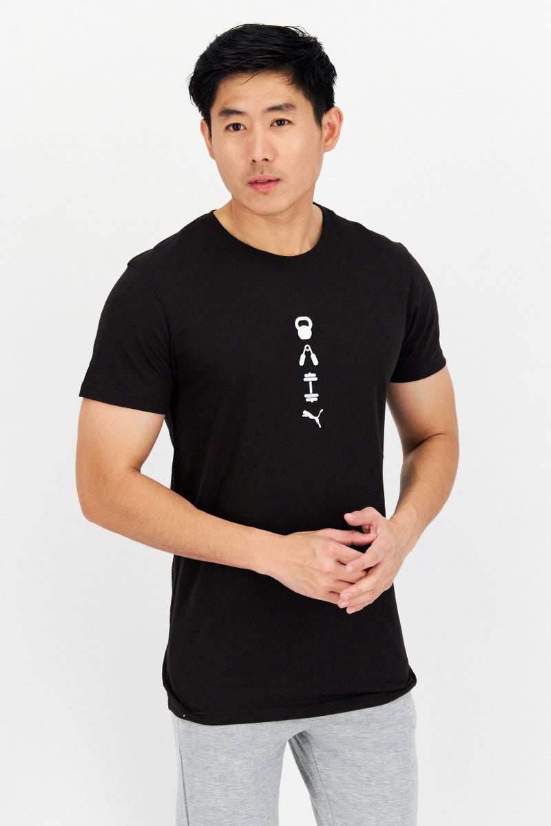 PUMA Men Sportswear Fit Short Sleeve Training Top, Black - Image 1