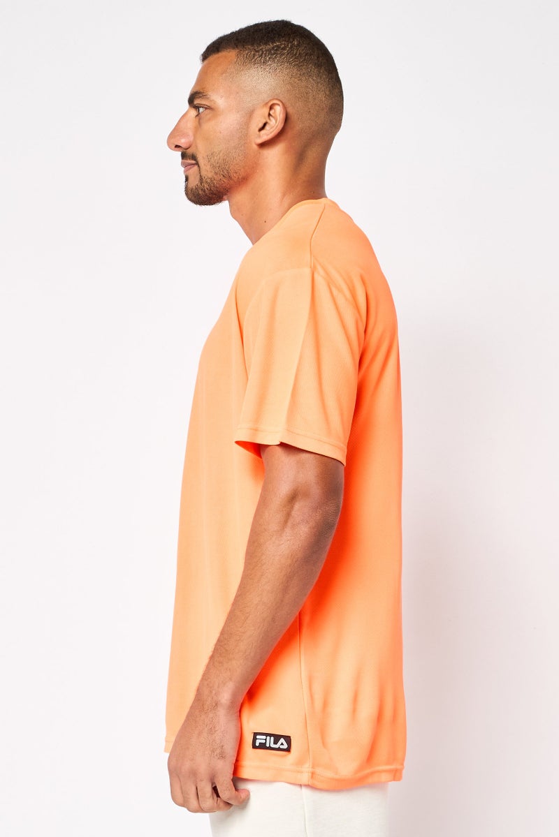 FILA Men Sportswear Fit Short Sleeve Training T-Shirt, Orange - Image 2