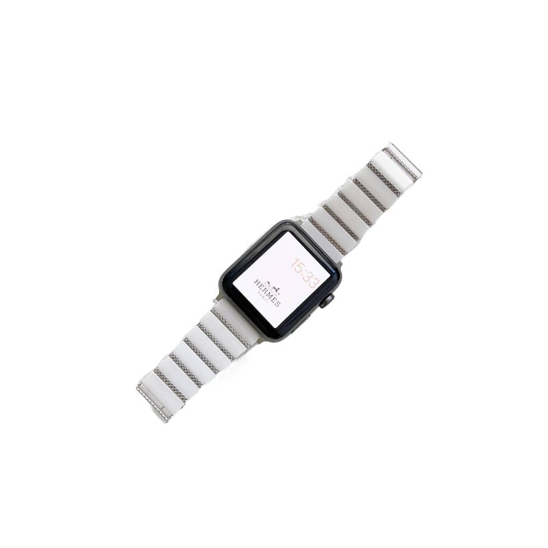 سوار ساعة ذكية سوار معدني من الستانلس ستيل متوافق باللون أسود قابل للتعديل مع Apple Watch 38/40/41/42/44/45/49mm بملاءمة قابلة للتعديل وحزام بديل بتصميم معدني أنيق - Image 5