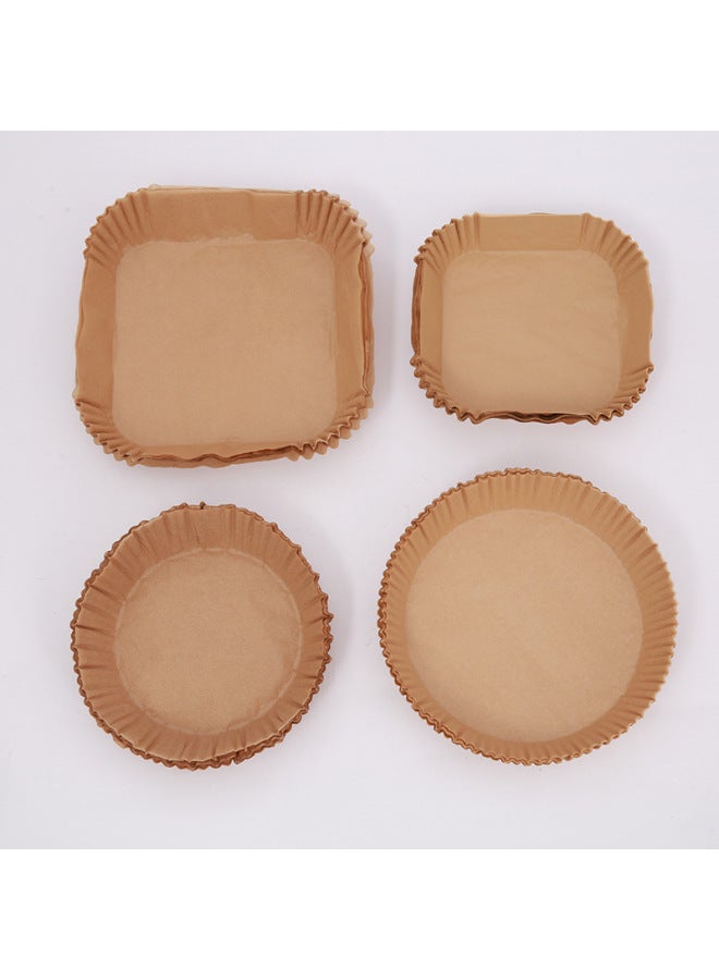 Factory Direct Supply Air Fryer Special Paper Square Round Food Grade Air Fryer Special Paper Oil Absorbent Baking Paper-Color:True Color-Specifications:20cm Square 50 Sheets - Image 3