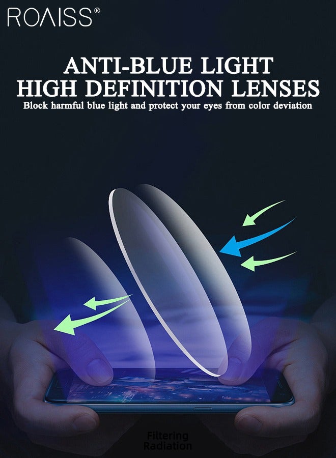 roaiss Women's Blue Light Blocking Glasses Blue Light Filter Computer Reading Gaming TV Phones Cat Eye Eyeglasses Fashion Anti Eyestrain Headache Eyewear Black Silver - Image 4