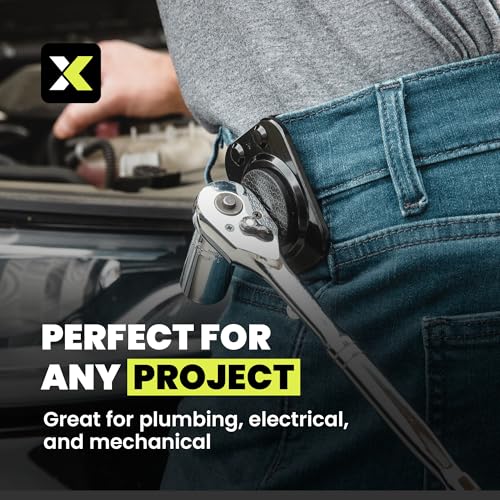 KLX Tools Magnetic Tool Holder Strong ClipOn Belt Magnet Holster for Screws Nails Drill Bits Hammer Sockets Pliers Screw Drivers Trowel Wrench or Any Magnetic Tools - Image 3