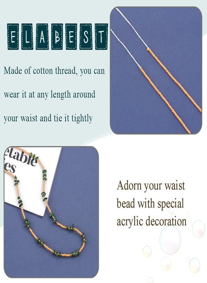 ELABEST 50inch Plus Size African Waist Beads Stone Belly Chain Non-Stretching Tie-on Bead Body Jewelry Accessories for Women and Girls (YZM-D4#) - Image 3