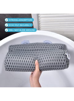 OMYSTYLE Bath Pillow Bathtub Pillow - Bath Pillows for Tub with Neck, Head, Shoulder and Back Support - 4D Air Mesh Spa Pillow for Bath - Extra Thick, Soft and Quick Dry  - Image 5