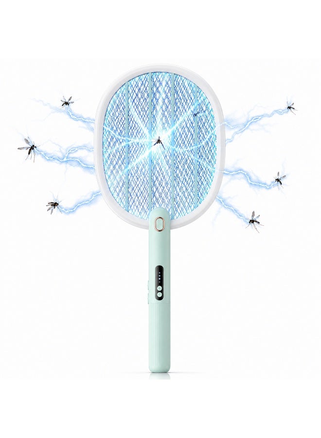 ORIONMAX Rechargeable Electric Fly Swatter Racket, 3000V Bug Zapper with Triple-Layer Safety Mesh, LED Mosquito Trap Light, Handheld Indoor & Outdoor Mosquito and Fly Killer - Image 1