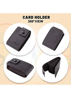 Kuber Industries Kuber Industries Wallet for Women/Men | Card Holder for Men & Women | Leather Wallet for ID, Visiting Card, Business Card, ATM Card Holder | Slim Wallet | Button Closure, Brown  - Image 3