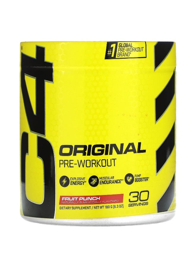 C4  Cellucor C4 / سيلوكور، C4 الأصلي، قبل التمرين، نكهة فواكه، 6.3 أونصة (180 جرام)  - Image 1