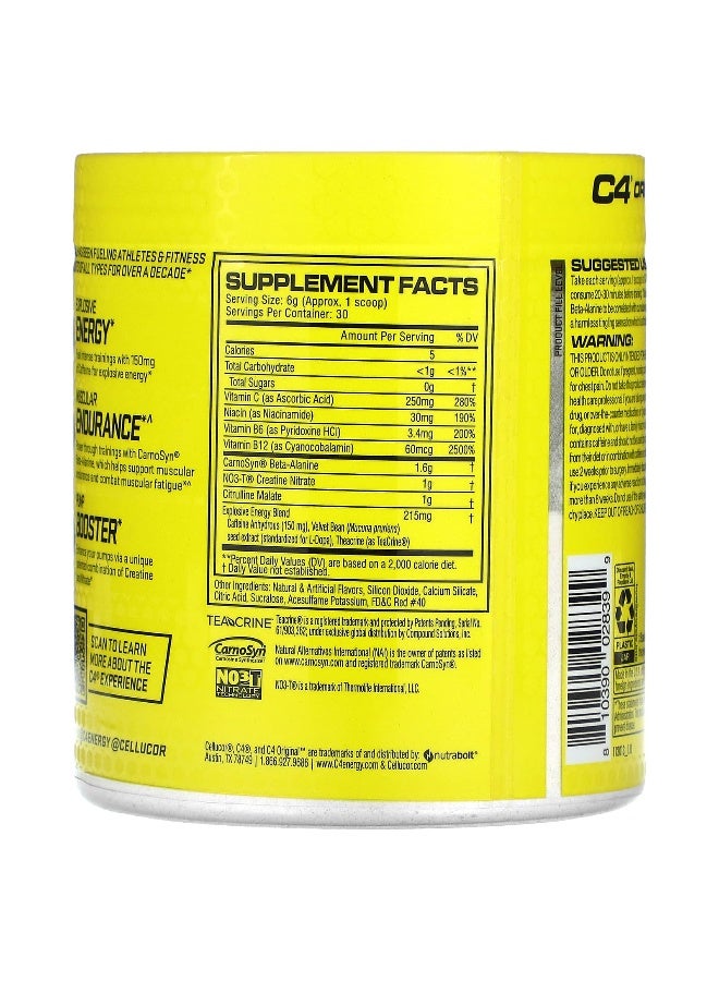 C4  Cellucor C4 / سيلوكور، C4 الأصلي، قبل التمرين، نكهة فواكه، 6.3 أونصة (180 جرام)  - Image 2