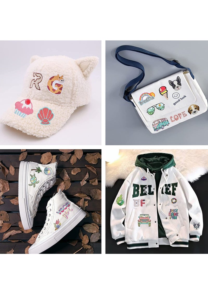 SYOSI رقع تطريز قابلة للكي، ألوان وردية زاهية، رقعة كيوت قابلة للكي لتزين الملابس، الفساتين، القبعات، الجينز، الحقائب، الحقائب المدرسية، إكسسوارات DIY، 20 قطعة من رقع التطريز القابلة للكي - Image 4