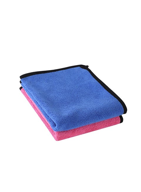 Car Cleaning Wipers - 2 Piece, 30x40cm - Lint and Streak Free Soft Microfiber Towels for Auto Detailing, Car Drying, and Polishing - Ideal for Windshields, Wax Removal, and Household Cleaning