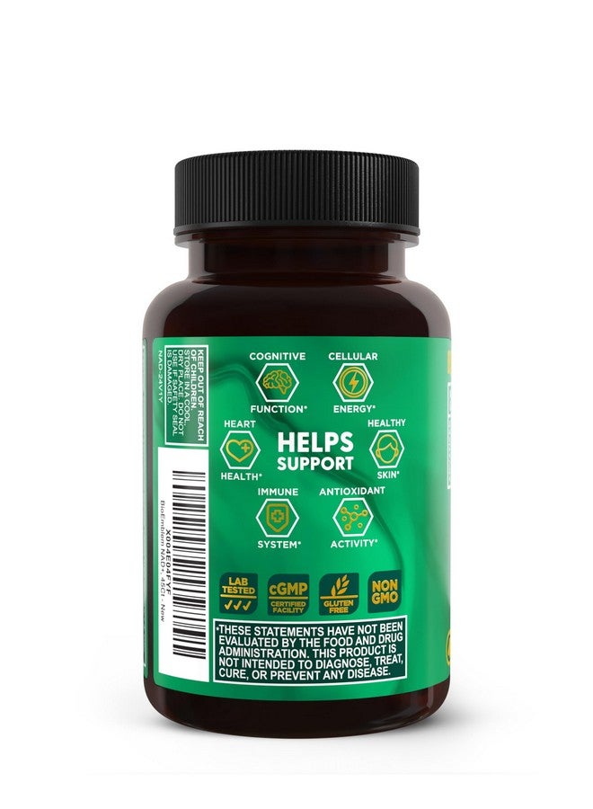 BioEmblem NAD+ Supplement | 300 mg Nicotinamide Riboside with CoQ10 & Resveratrol | Supports Healthy Aging, Cellular Energy and Cognitive Function | Non-GMO, Gluten Free - 45 Capsules - Image 3