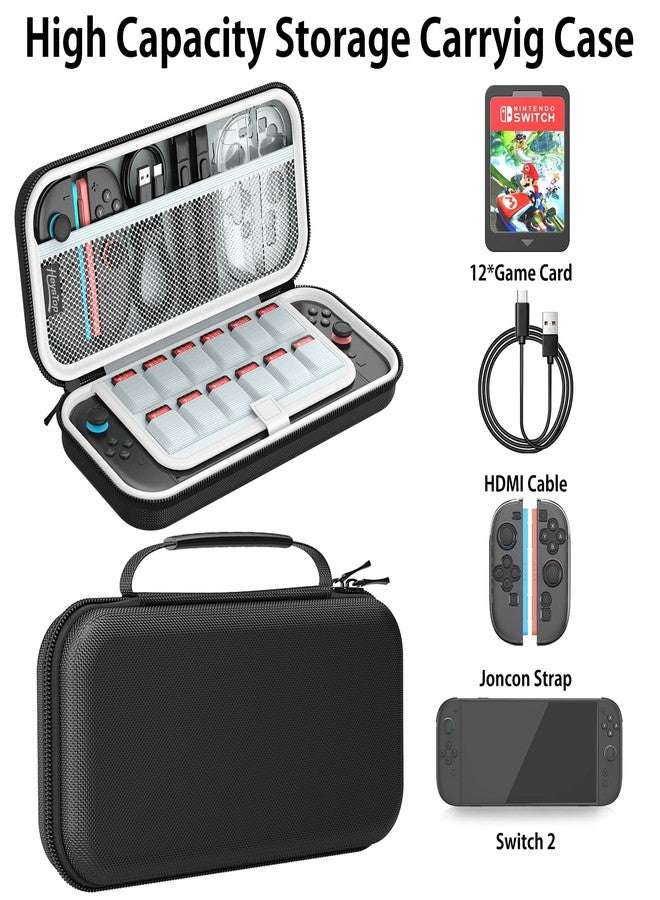 HEYSTOP Carrying Case for Nintendo Switch 2 Console, Large Capacity Travel Protective Case with 12 Game Card Slots for Nintendo Switch 2 Accessories 2025 Latest Models - Image 3