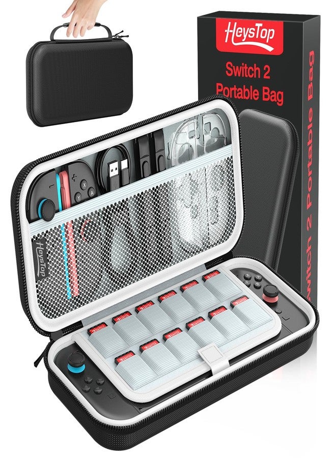 HEYSTOP Carrying Case for Nintendo Switch 2 Console, Large Capacity Travel Protective Case with 12 Game Card Slots for Nintendo Switch 2 Accessories 2025 Latest Models - Image 1