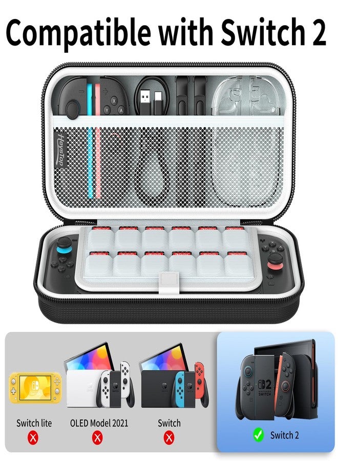 HEYSTOP Carrying Case for Nintendo Switch 2 Console, Large Capacity Travel Protective Case with 12 Game Card Slots for Nintendo Switch 2 Accessories 2025 Latest Models - Image 2