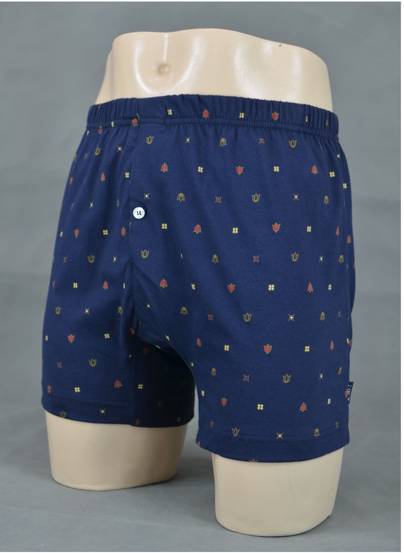Jet - Jet Underwear For Men Printed Boxer-Navy Blue - Image 1