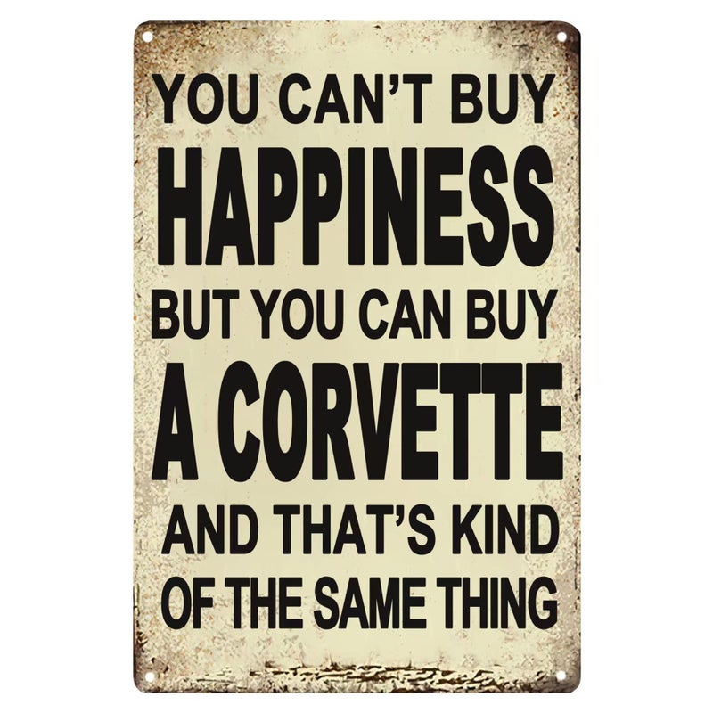 Corvette Gifts For Men  Vintage Garage Tin Signs Funny Metal Sign Car Wall Art Gaming Poster Room Accessories Man Cave Decor 2023