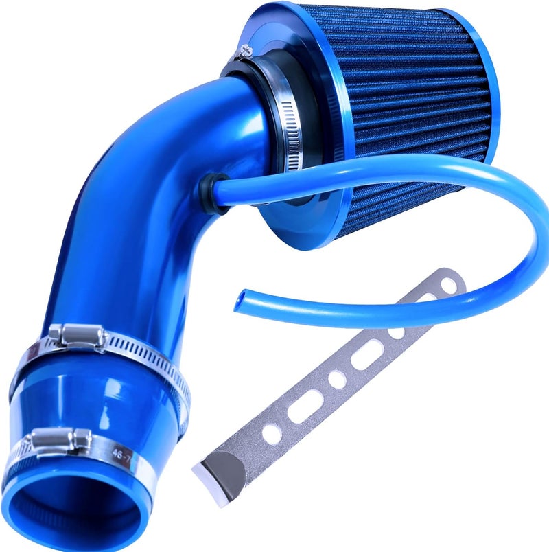 AICARS 3 Inch Universal Cold Intake Pipe Induction High Flow Pipe Kit - Blue - Image 1