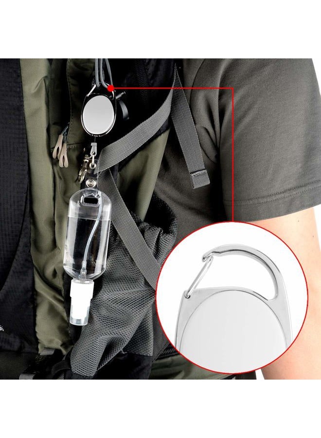 LinkIdea 1.69oz Empty Hand Soap Bottles, Portable Travel Plastic Bottles, Fine Mist Spray Bottle, Reusable Squeezable Leak Proof Toiletries Container with Keychain & Stretchable Lanyard (4 Pack) - Image 5