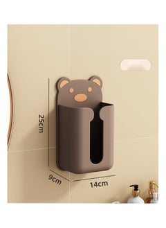 Wall Mounted Tissue Box Holder,Cute Cartoon Paper Holder Facial Tissue Box Holder,Multifunctional Tissue Box Holder,Napkin Storage Box Paper Towel Dispensers for Home Bathroom-White