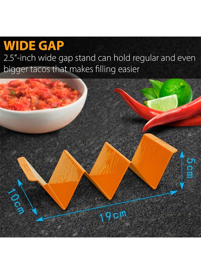 6PCS Kitchen Taco Holder Stand Dishwasher, Hard Plastic Taco Rack, Party Serving Tray Set for Hard and Soft Shell Tacos Tortilla - Image 2