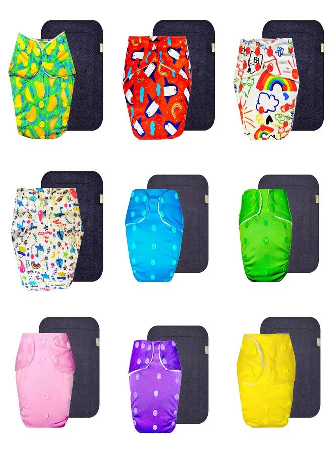 حفاضات دمبلدو القماشية الممتازة مع حشوة رمادية (عبوة من 9) | ملائمة تمامًا | وسادة امتصاص من 6 طبقات | مناسبة للسفر | مصممة من قبل الأمهات | من 3 أشهر إلى 3 سنوات | للجنسين - Image 1