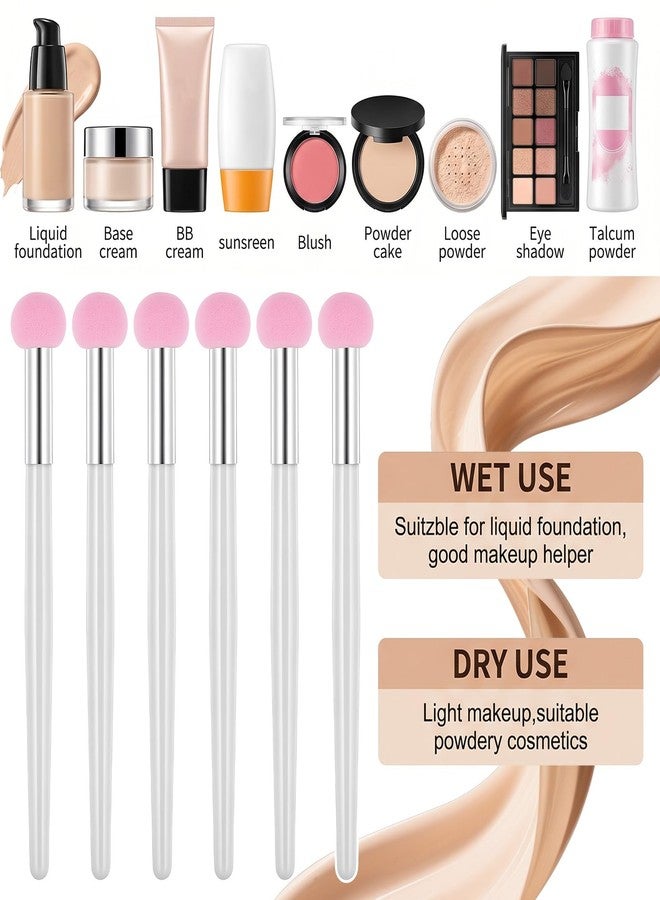 Aysatogc 6 PCS Mushroom Makeup Sponge with Handle, Foundation Sponge Powder Brush Sponge Applicator Concealer Brush for Women Girls for Face Eyelids Nose - Image 5
