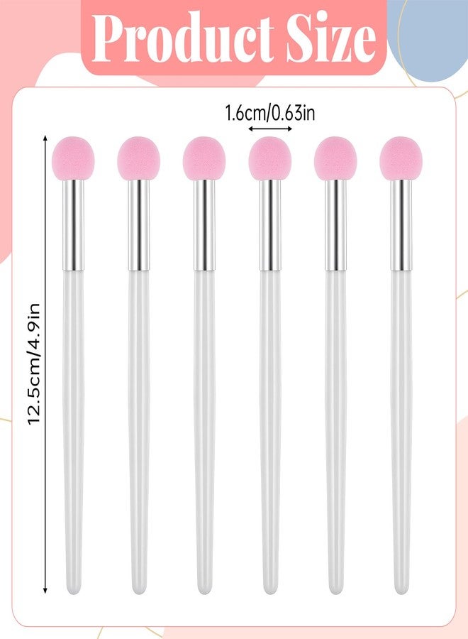 Aysatogc 6 PCS Mushroom Makeup Sponge with Handle, Foundation Sponge Powder Brush Sponge Applicator Concealer Brush for Women Girls for Face Eyelids Nose - Image 2