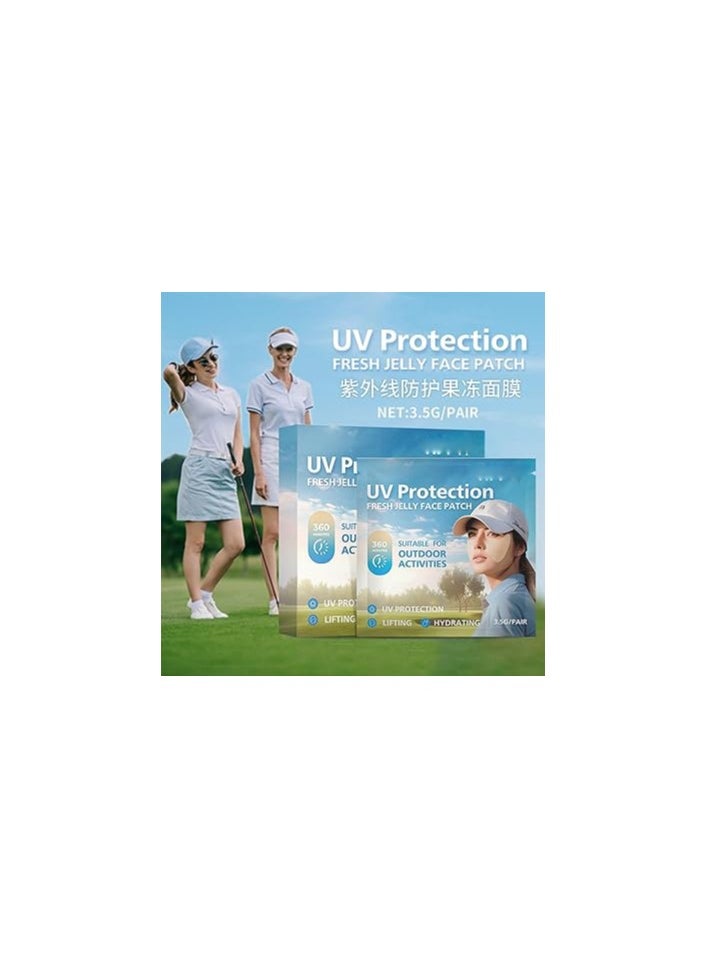SYOSI - Sun Patches for Face, 5 Pairs Sun Screen Indicator Patch, Waterproof UV Detecting Patches Prevent Sunburn, Daily UV Cut Golf Patch, Good Waterproof Effect, Comfortable Fit for Ski, Hiking, Fishing - Image 1