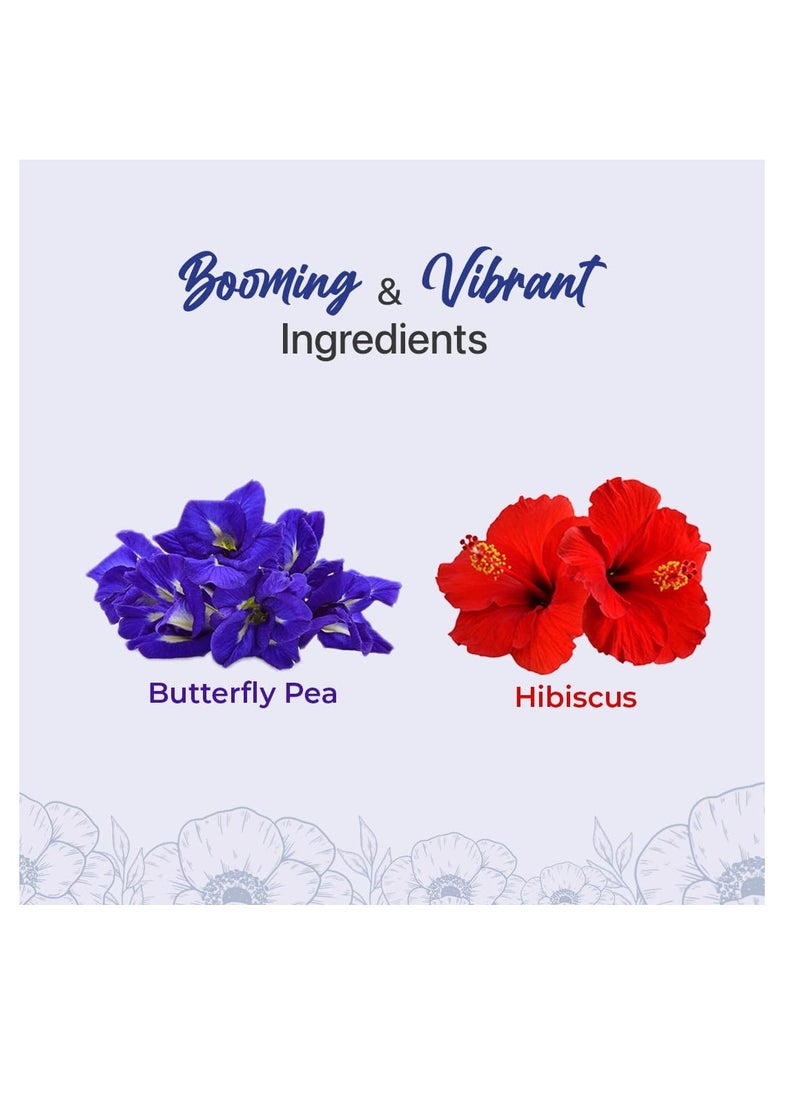 BLUE TEA COMBO  Butterfly Pea Flower Tea 25g  Hibiscus Tea  50g Diwali Gifts  SUPER ANTI OXIDANT  Flower Based  Caffeine Free Detox Tea Feature  - Image 2