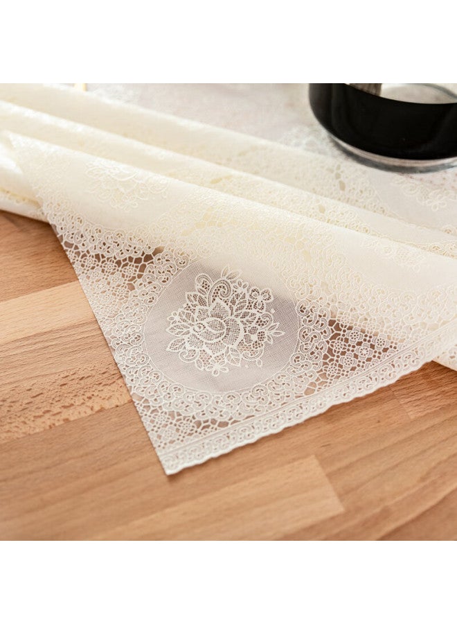 Houseware Qinmei Tablecloth, Waterproof, Oil-proof, Heat-resistant, Pvc Fabric, Simple Dining Table Cover, Table Mat, 140*180cm, Nr10 Pearl Luster - Image 1