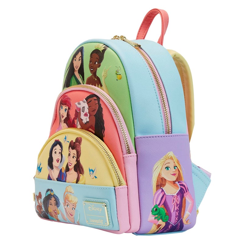 Loungefly Disney Princess Collage Triple Pocket Mini Backpack - Image 2