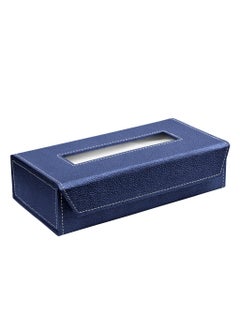 D'HIDES Dhides Handcrafted Tissue Paper Tissue Holder Car Tissue Box Navy Blue Colour  - Image 2