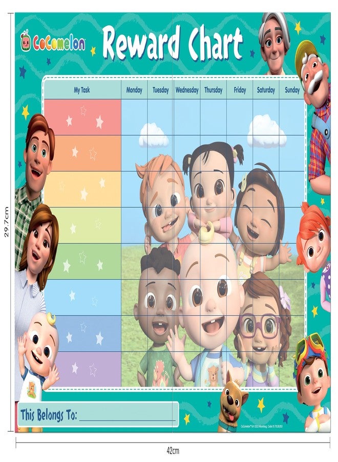 Paper Projects CoComelon Everyday Reward Chart | Includes 56 Sparkly Stickers | Colourful Chart is Wipe-Clean - Image 3