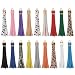 HOVEOX 18 Pieces Faux Leather Tassel Keychain Tassels Artificial Leather Tassel Bulk 39 inch Tassels for Craft Making Mixed Color - Image 2
