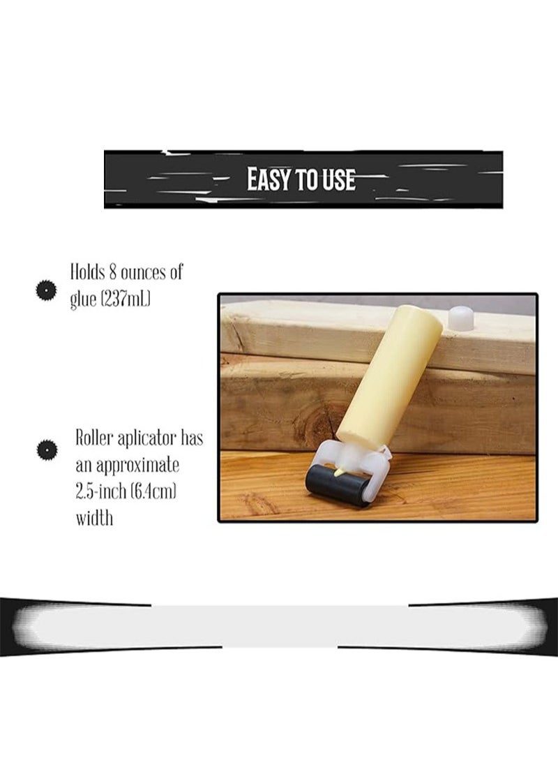 Apustim Wood Glue Roller Applicator Bottle，Comes With Wood Glue Roller Dispenser And Cap，Easy To Use，Suitable For Woodworking Glue Coating  - Image 5
