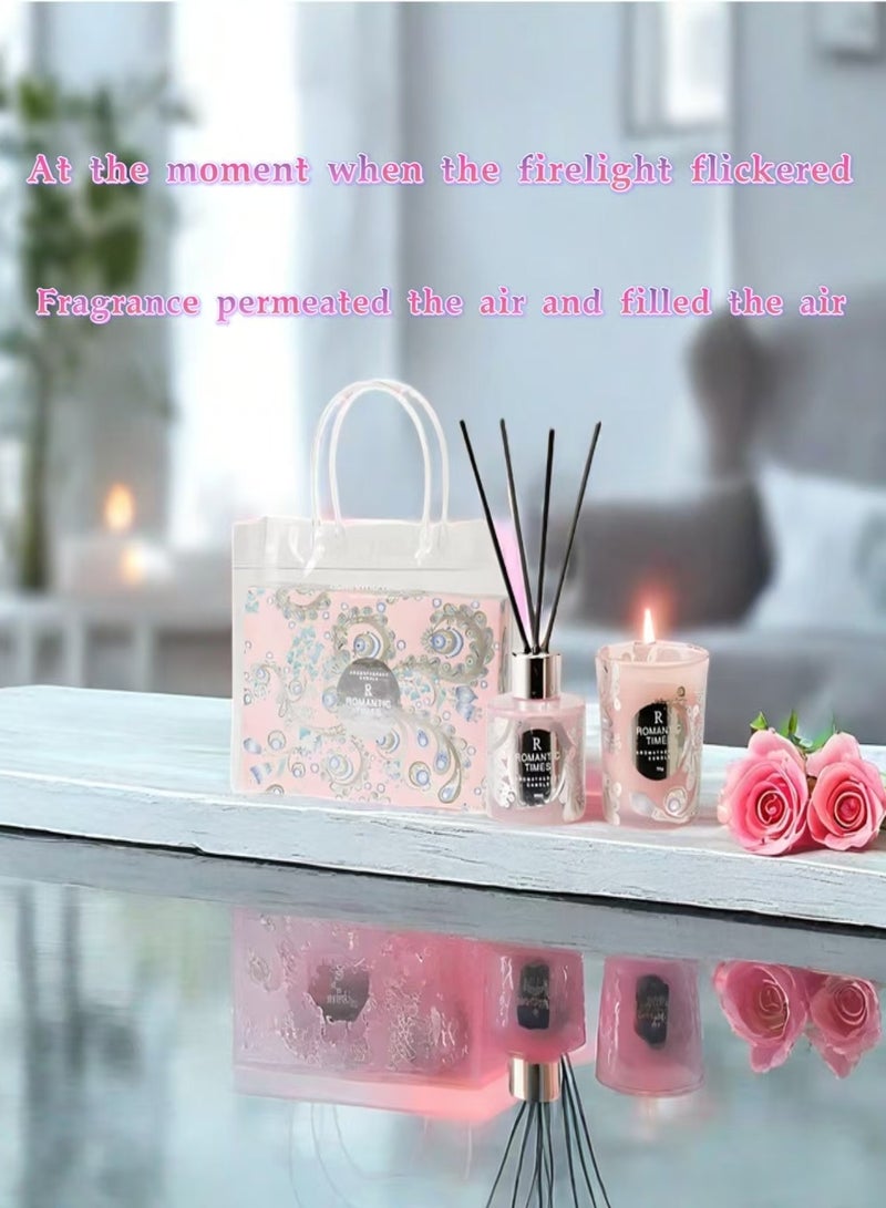 Scented Candle (Aromatherapy Candle) with Aroma Fragrance Oil Gift Box  - Green Apple - Image 1