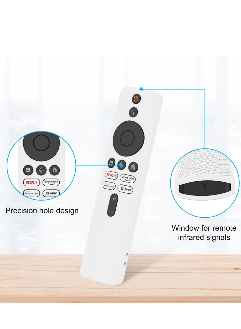 Excefore White Silicone Case for XIAOMI MI Box S Remote - Protective Cover for Xiaomi Mi TV Box S (2nd Gen) - Anti-Slip Skin with Lanyard for Stick Remote Control  - Image 3